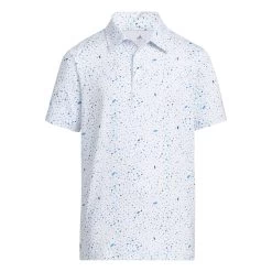 Adidas Boys Flag Print Golf Polo Shirt