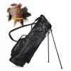Sun Mountain Leather Stand Bag - Black/White -Fairway Fusion 17lestand bw
