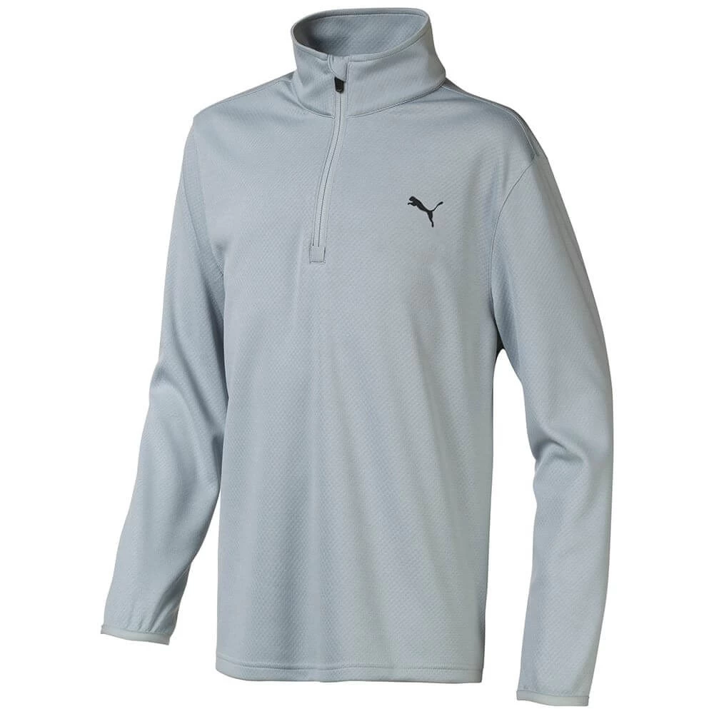 Puma Boys Zip Golf Sweater - Quarry 3 Puma Boys Zip Golf Sweater - Quarry
