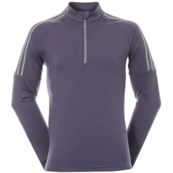 Adidas Golf Adidas 3 Stripes 1/4 Zip Sweatshirt - Purple