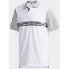 Adidas Golf Adidas Ultimate 365 3-Stripe Polo - White/Grey -Fairway Fusion adidas ultimate 365 3 stripe polo white grey 900