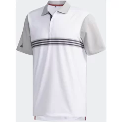 Adidas Golf Adidas Ultimate 365 3-Stripe Polo - White/Grey