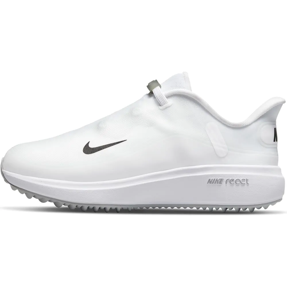 Nike Ladies React Ace Tour Golf Shoes - White/Black-Light Smoke Grey 3 Nike Ladies React Ace Tour Golf Shoes - White/Black-Light Smoke Grey