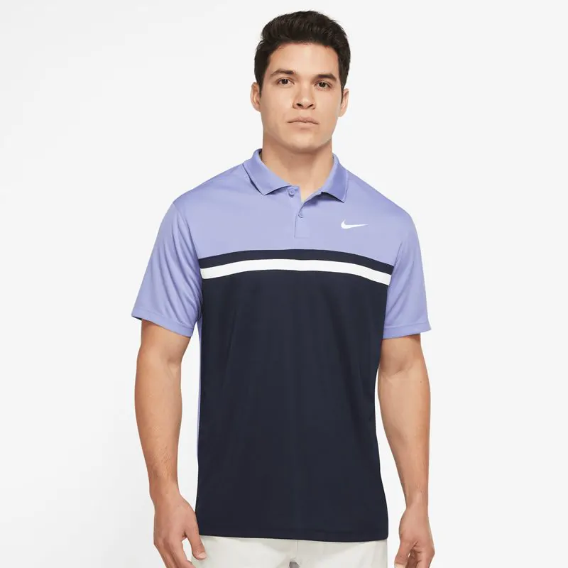 Nike Dri-Fit Victory Golf Polo - Lt Thistle/Obsidian 3 Nike Dri-Fit Victory Golf Polo - Lt Thistle/Obsidian