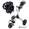 Fastfold Square Golf Trolley - Silver/Black -Fairway Fusion fastfold square golf trolley silver black