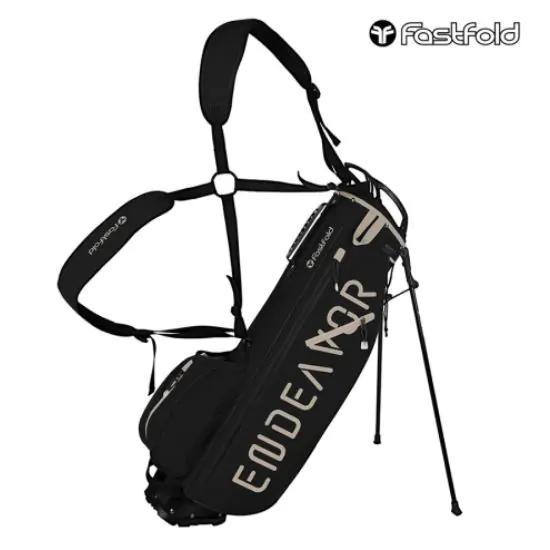 FastFold Endeavour 2 Golf Stand Bag - Black/Sand 3 FastFold Endeavour 2 Golf Stand Bag - Black/Sand