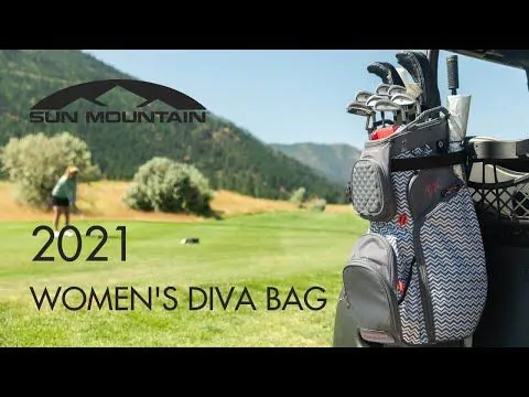 Sun Mountain 2021 Diva Cart Bag - Silver/Silver Stripe/Black 4 Sun Mountain 2021 Diva Cart Bag - Silver/Silver Stripe/Black - Image 2