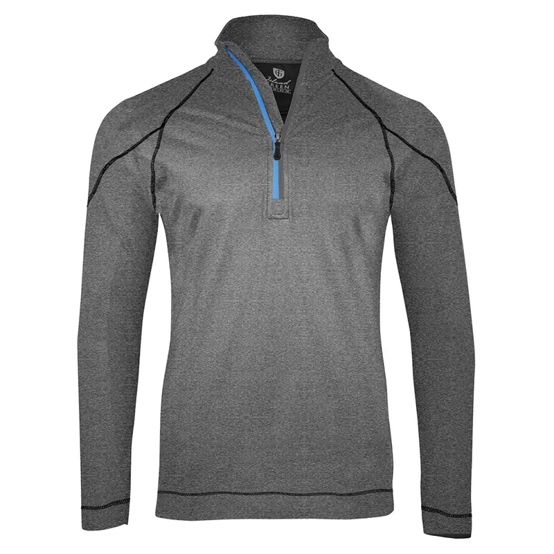 Island Green Essentials Performance Top Layer 1/4 Zip Jacket - Grey Marl/Black 3 Island Green Essentials Performance Top Layer 1/4 Zip Jacket - Grey Marl/Black