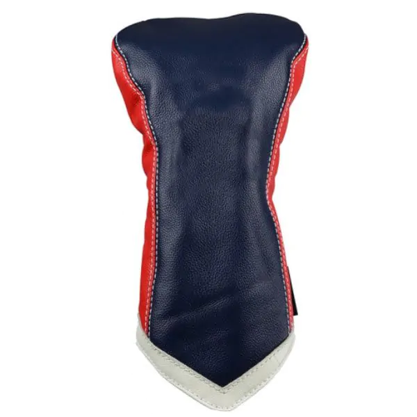 Sun Mountain Leather Driver Head Cover - Navy White Red 3 Sun Mountain Leather Driver Head Cover - Navy White Red
