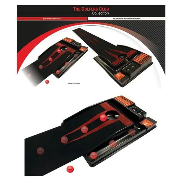 Golfers Club Deluxe Putting Mat With Automatic Ball Return 3 Golfers Club Deluxe Putting Mat With Automatic Ball Return