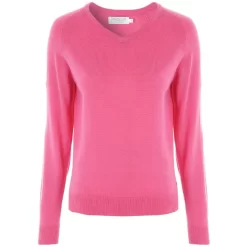 ProQuip AMY Ladies Merino V Neck Sweater - Rose
