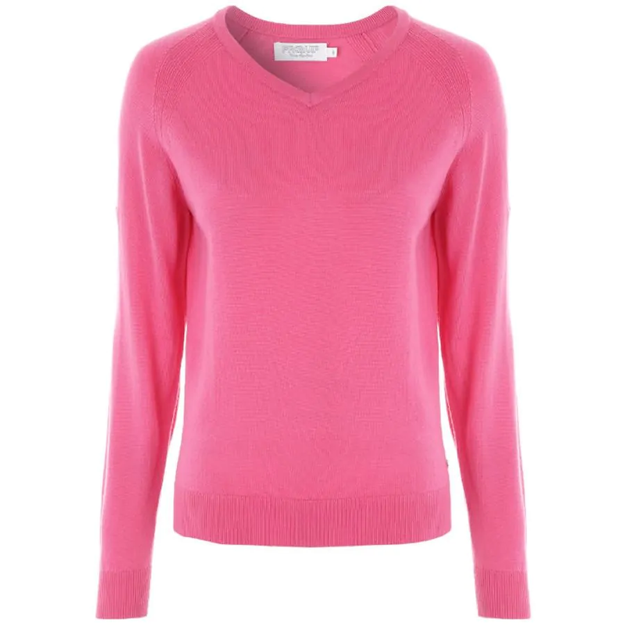 ProQuip AMY Ladies Merino V Neck Sweater - Rose 3 ProQuip AMY Ladies Merino V Neck Sweater - Rose