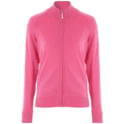 ProQuip CHLOE Ladies Lined Merino Cardigan - Rose