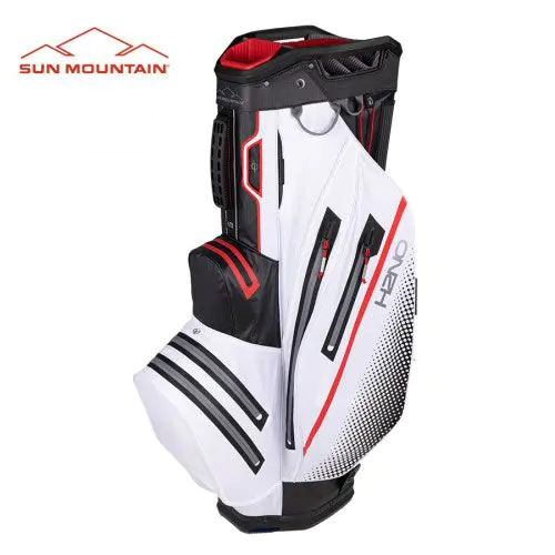 Sun Mountain 2023 H2NO Lite Cart Bag - Black/White/Red 3 Sun Mountain 2023 H2NO Lite Cart Bag - Black/White/Red