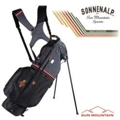 Sun Mountain 2023 Mid Stripe Stand Bag - Black/Gunmetal/Red