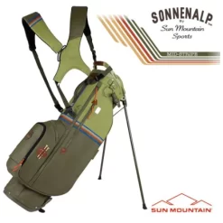 Sun Mountain 2023 Mid Stripe Stand Bag - Loden/Moss/Inferno