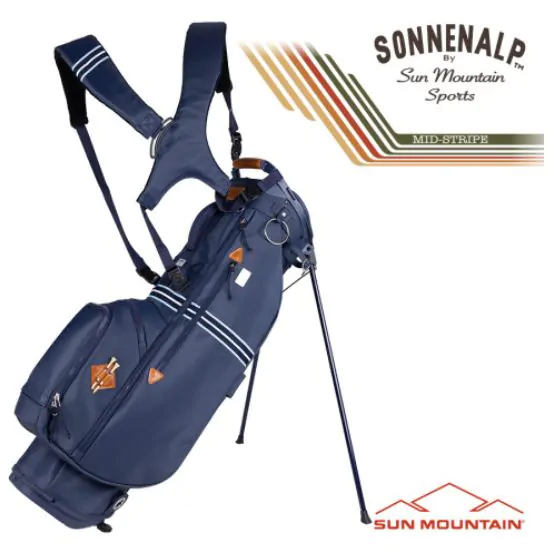 Sun Mountain 2023 Mid Stripe Stand Bag - Navy/Frost 3 Sun Mountain 2023 Mid Stripe Stand Bag - Navy/Frost