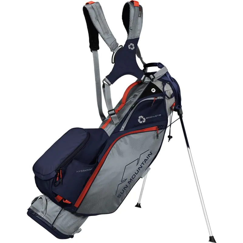 Sun Mountain 2022 Eco-Lite EWP 14 Way Stand Bag - Cadet/Navy/Inferno 3 Sun Mountain 2022 Eco-Lite EWP 14 Way Stand Bag - Cadet/Navy/Inferno