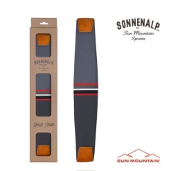 Sun Mountain 2023 Mid Stripe Strap - Black/Gunmetal/Red