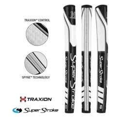Superstroke Traxion PT 1.0 Putter Grip - Black/White
