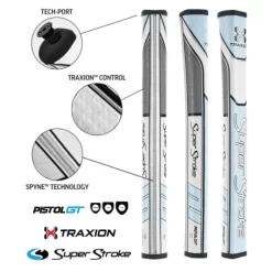 Super Stroke Traxion Pistol GT 1.0 Putter Grip - Tiff/Grey/White