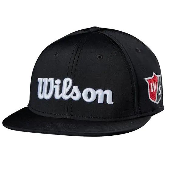 Wilson Staff Tour Flat Brim Cap - Black 3 Wilson Staff Tour Flat Brim Cap - Black